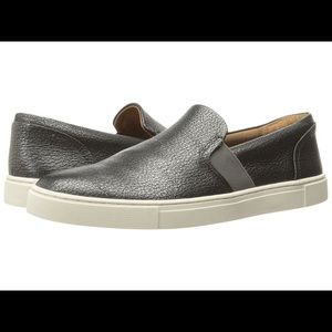 FRYE leather Ivy Slip sneaker metallic Pewter 7